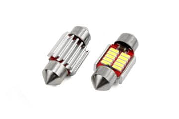 AMIO Avto LED sijalka C5W 31mm 10 SMD 4014 CANBUS 2W 12/24V 5000K 2 kosa