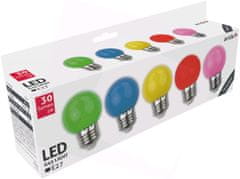 Avide LED sijalka E27 G45 1W DECOR multipack zelena/modra/rumena/rdeča/roza