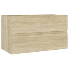 Vidaxl Omarica za umivalnik sonoma hrast 80x38,5x45 cm iverna plošča