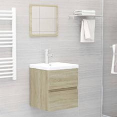 Vidaxl Omarica za umivalnik sonoma hrast 41x38,5x45 cm iverna plošča