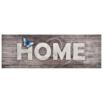 Vidaxl Kuhinjska preproga pralna z napisom Home 45x150 cm