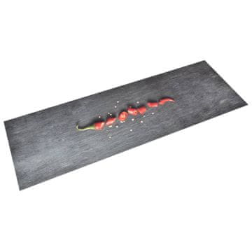 Vidaxl Kuhinjska preproga pralna potisk feferona 60x180 cm