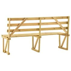 Vidaxl Vrtna klop 170 cm impregnirana borovina