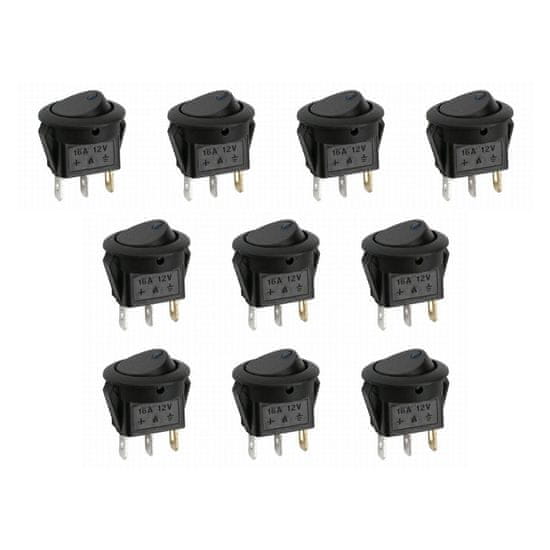 Handy 10x vgradno stikalo 16 A - 12 V DC, modra LED