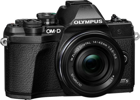 Olympus E-M10 III S 14-42 EZ Pancake Kit Black fotoaparat