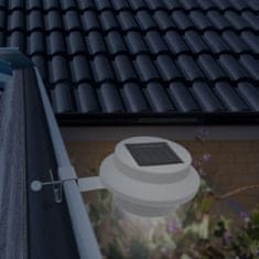 PHENOM Solarna LED svetilka za žleb / ograjo s 3 LED - bele barve