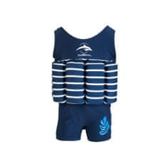 KONFIDENCE Plavalna obleka za učenje plavanja, Blue Breton Stripe, za 2-3 leta