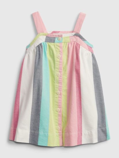 Gap Dojenčki Obleka stripe button dress