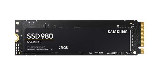 Samsung 980 SSD disk, 250 GB, M.2, PCI-e 3.0 x 4 NVMe, TLC V-NAND