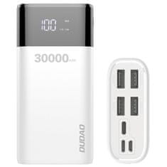 DUDAO K8Max Power Bank 4x USB 30000mAh 4A, bela
