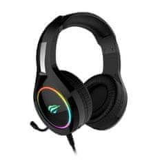 Havit Gamenote H2232d RGB gaming slušalke 3.5mm, črna-rdeča