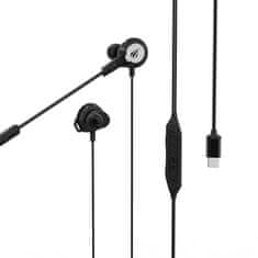 Havit GE05 gaming slušalke USB-C, črna