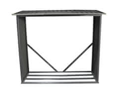 IWHOME Jekleni Skladiščni Nadstrešek za Drva HESTIA CW-A Antracit 160x182x75 cm