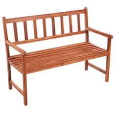 Vidaxl Vrtna klop z blazino 120 cm trden akacijev les