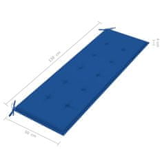 Vidaxl Vrtna klop za 3 osebe z blazino 150 cm trden evkaliptus