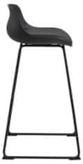 Design Scandinavia Barski stolčki Tina (SET 2 kosa), plastika, črni