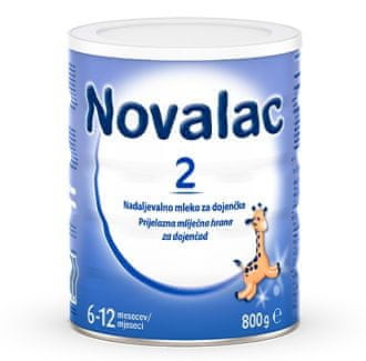 Novalac 2 nadaljevalno mleko, pločevinka, 800 g (3831061010854)
