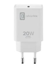 hišni polnilec USB-C za iPhone 8, adapter, 20W, bel