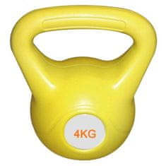 LiveUp CINKA KETTLEBELL PLAST LiveUp 4 kg rumena