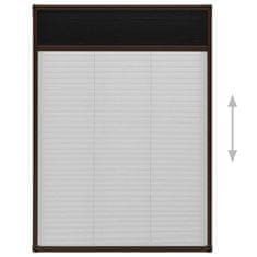 Vidaxl Plise komarnik za okna aluminij rjav 80x120 cm