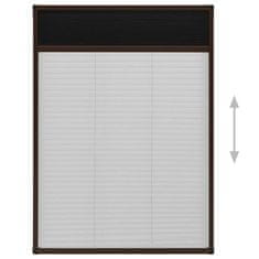 Greatstore Plise komarnik za okna aluminij rjav 80x120 cm