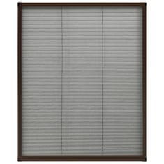 Vidaxl Plise komarnik za okna aluminij rjav 80x100 cm