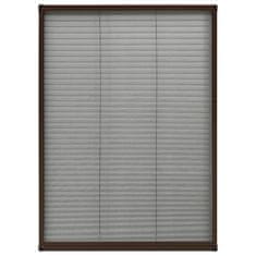 Vidaxl Plise komarnik za okna aluminij rjav 80x120 cm