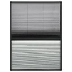 Vidaxl Plise komarnik za okna aluminij 80x120 cm s senčilom