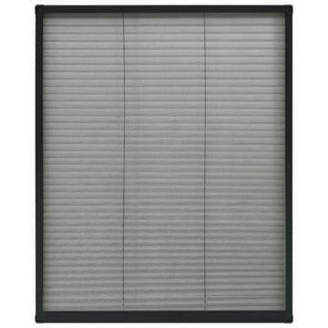 Vidaxl Plise komarnik za okna aluminij antraciten 80x100 cm