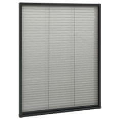 Vidaxl Plise komarnik za okna aluminij antraciten 80x100 cm