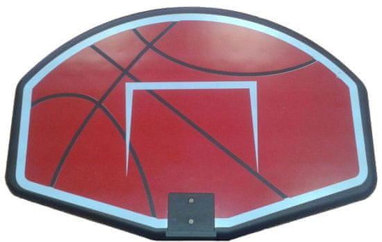 SEDCO Košarkarska plošča s košem in mrežo SEDCO rdeča velikost 75X52X2,5cm