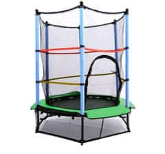 SEDCO Otroški skakalni trampolin SEDCO 137 cm z zaščitno mrežo zelene barve