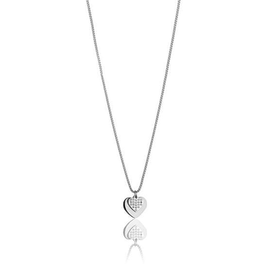 Victoria Walls NY Romantična jeklena ogrlica s kristali VN1093S