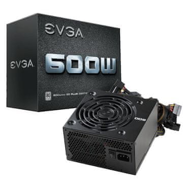 EVGA 600 W1 napajalnik, 600 W, 80 Plus White
