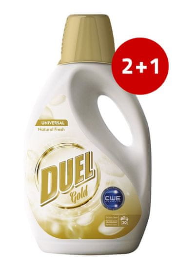 DUEL Gold Natural Fresh tekoči detergent za perilo, 1300 ml, 2+1