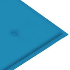 Vidaxl Vrtna klop za 3 osebe z blazino 150 cm siv evkaliptusov les