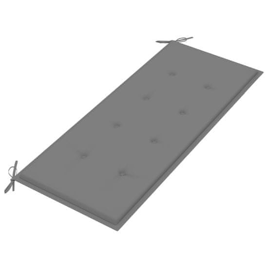 Vidaxl Blazina za vrtno klop siva 120x50x4 cm