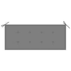 Vidaxl Blazina za vrtno klop siva 120x50x4 cm