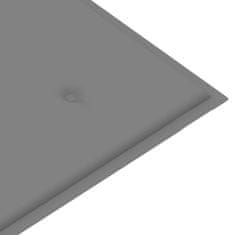 Vidaxl Blazina za vrtno klop siva 120x50x4 cm