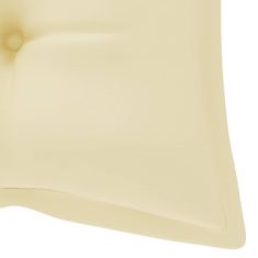 Vidaxl Zložljiva vrtna klop z blazino 118 cm bambus