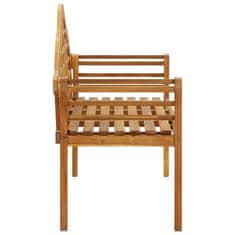Vidaxl Vrtna klop z blazino 135 cm trden akacijev les