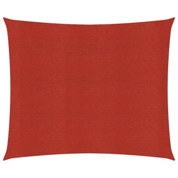 Vidaxl Senčno jadro 160 g/m² rdeče 2,5x2,5 m HDPE