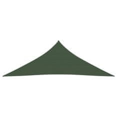 Vidaxl Senčno jadro 160 g/m2 temno zeleno 4,5x4,5x4,5 m HDPE