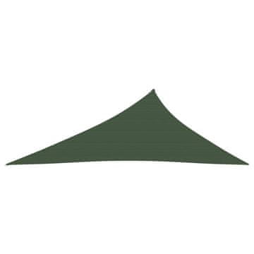Vidaxl Senčno jadro 160 g/m² temno zeleno 4x5x6,8 m HDPE