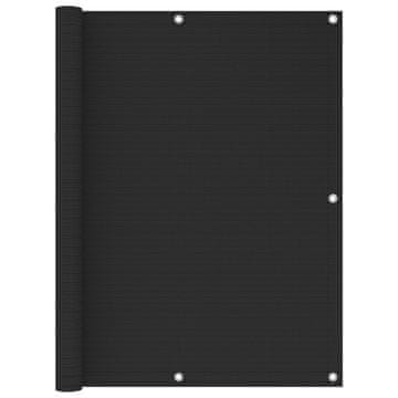 Vidaxl Balkonsko platno HDPE 120x500 cm antracitno