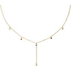 PDPAOLA Šarmantna pozlačena ogrlica s cirkoni MANA Gold CO01-194-U