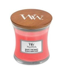 Woodwick Dišeča vaza za sveče Melon & Pink Quartz 85 g
