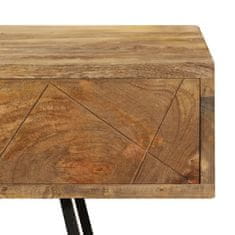 Vidaxl Pisalna miza s predali trden mangov les 110x50x76 cm