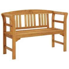 Vidaxl Vrtna klop z blazino 120 cm trden akacijev les