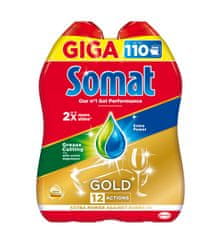 Somat gel za pomivanje posode Gold, 2 x 990 ml, 110 pranj